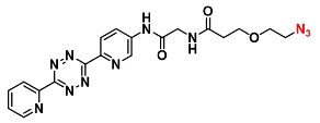 Py-Tetrazine-Py-PEG1-Azide   吡啶-四嗪-吡啶--聚乙二醇-叠氮   点击化学
