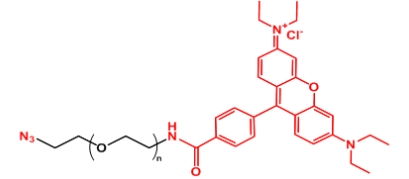 罗丹明B聚乙二醇叠氮 Rhodamine B-PEG-Azide   罗丹明PEG叠氮    Rhodamine-PEG-N3