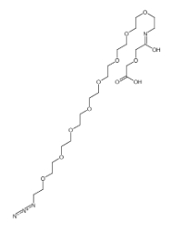 CAS:846549-37-9  O-(2-叠氮基乙基)-O-[2-(二甘氨酰基-氨基)乙基]庚乙二醇 2-((Azido-PEG8-carbamoyl)methoxy)acetic acid