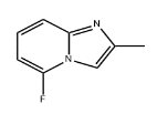 CAS:684223-16-3	(9ci)-5-氟-2-甲基-咪唑并[1,2-a]吡啶	Imidazo[1,2-A]Pyridine, 5-Fluoro-2-Methyl-(9Ci)