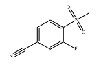 CAS:185946-05-8	3-氟-4-(甲基磺酰基)苯甲腈	3-Fluoro-4-Methylsulfonylbenzonitrile