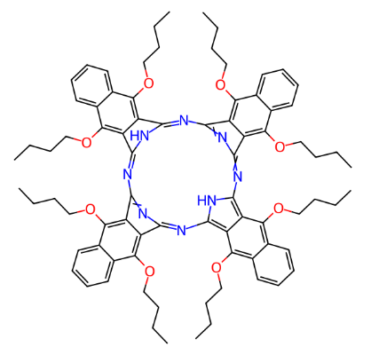 cas:105528-25-4|5,9,14,18,23,27,32,36-八丁氧基-2,3-萘酞菁染料