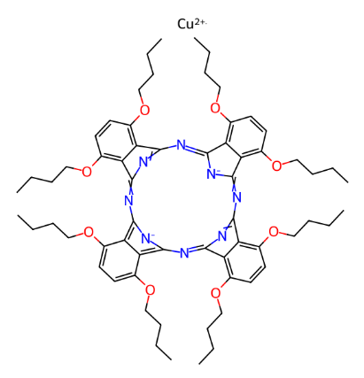 cas:107227-88-3|1,4,8,11,15,18,22,25-八丁氧基-29H,31H-酞菁铜(II)