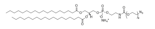  DSPE-PEG(400)Azide   1,2-二硬脂酰基-sn-甘油-3-磷酸乙酰胺-N-[叠氮基（聚乙二醇）-400]（铵盐）