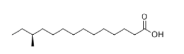 CAS Number：5746-58-7  anteiso 15:0 fatty acid  (s)-12-methyltetradecanoic acid  