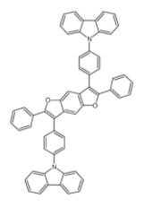 9,9'-[(2,6-二苯基苯并[1,2-b:4,5-b']二呋喃-3,7-二基)双(4,1-亚苯基)]双(9H-咔唑)  