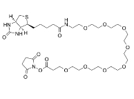 Biotin-Peg8-Nhs  2143968-03-8 生物素-八聚乙二醇-N-羟基琥珀酰亚胺酯  (+)-Biotin-PEG8-NHS Ester 