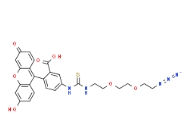 CAS号：1146195-72-3，荧光素-PEG2-叠氮化物，Fluorescein-thiourea-PEG2-azide，