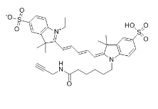 磺酸基-Cy5 炔烃，Sulfo-Cyanine5 alkyne，CAS:1345823-20-2