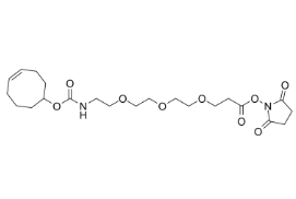 cas:2141981-88-4，TCO-PEG3-NHS ester，反式环辛烯-三聚乙二醇-羟基琥珀酰亚胺酯