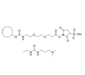 CAS：2353409-48-8，TCO-PEG2-Sulfo-NHS ester，反式環(huán)辛烯-二聚乙二醇-Sulfo-羥基琥珀酰亞胺酯