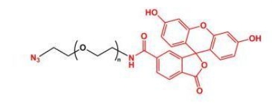 叠氮聚乙二醇荧光素，Azide-PEG-Fluorescein，N3-PEG-Fluorescein