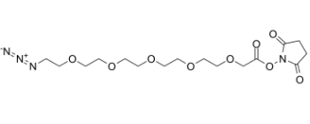 Azido-PEG1-CH2CO2-NHS的化学结构，2144777-77-3