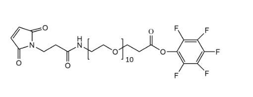 Maleimide-NH-PEG10-CH2CH2COOPFP Ester 