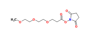 mPEG2-OCH2CH2COONHS Ester，甲氧基二聚乙二醇琥珀酰亚胺丙酸酯