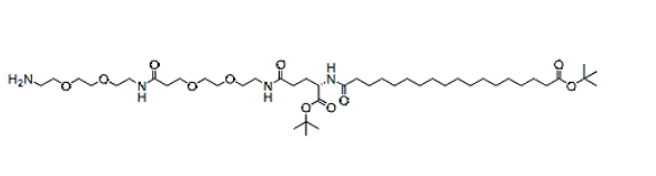 t-butyl-C18-D-Glu-OtBu-PEG2-amide-PEG2-amine，PEG连接体