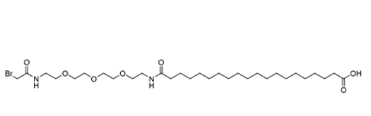 20-(Bromoacetamido-PEG3-ethylcarbamoyl)nonadecanoic acid，20-(溴乙酰胺基-peg 3-乙基氨基甲酰基)十九烷酸