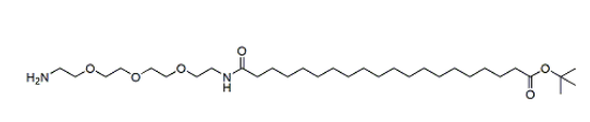 20-(Amine-PEG3-ethylcarbamoyl)nonadecanoic-t-butyl ester，20-(胺-peg 3-乙基氨基甲酰基)十九烷酸叔丁酯