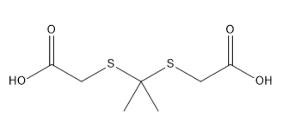 COOH-TK-COOH，2,2’-[丙烷-2,2-二基双(硫)基]二乙酸，二羧酸化合物
