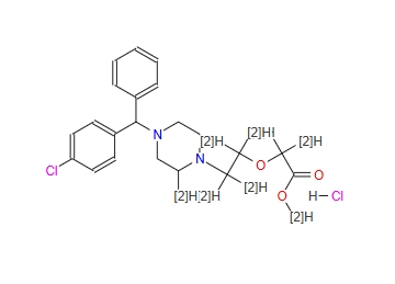 Cetirizine-d8 (hydrochloride)，CAS号2070015-04-0，是西替利嗪的同位素标记形式