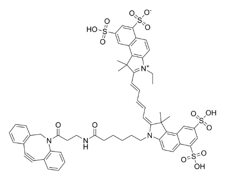 CY5.5-DBCO 磺化CY5.5-二苯基环辛炔 1857352-95-4的介绍