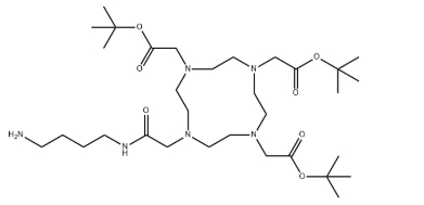 DOTA-(COOt-Bu)3-C4-NH2，螯合剂，CAS号1402393-59-2.png