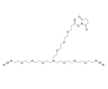 N-(NHS-PEG3)-N-bis(PEG3-azide) 