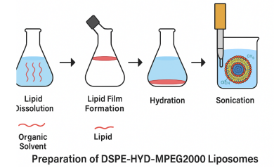 DSPE-HYD-MPEG2000脂质体制备示意图