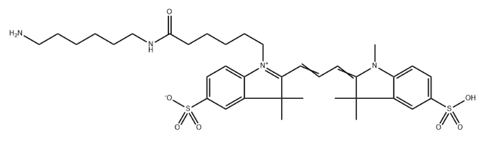 CAS号：2183440-43-7，Sulfo Cy3-amine，Sulfo Cy3-NH2，水溶cy3-氨基