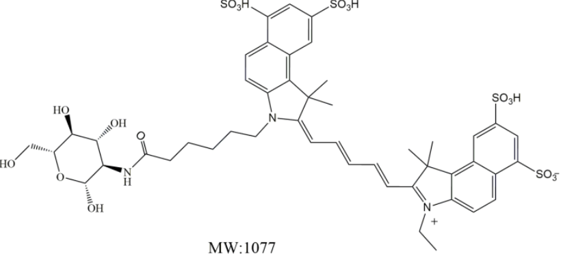 水溶Cy5.5-Glucose，Sulfo Cy5.5-葡萄糖