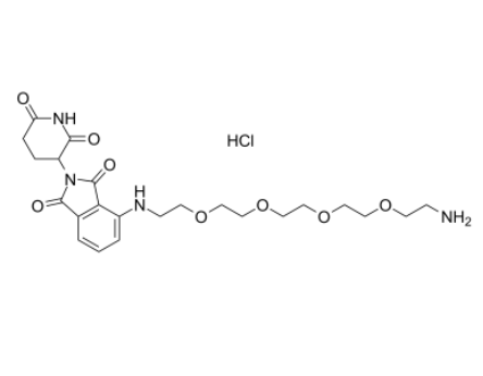 	Pomalidomide-PEG4-C2-NH2 hydrochloride	  