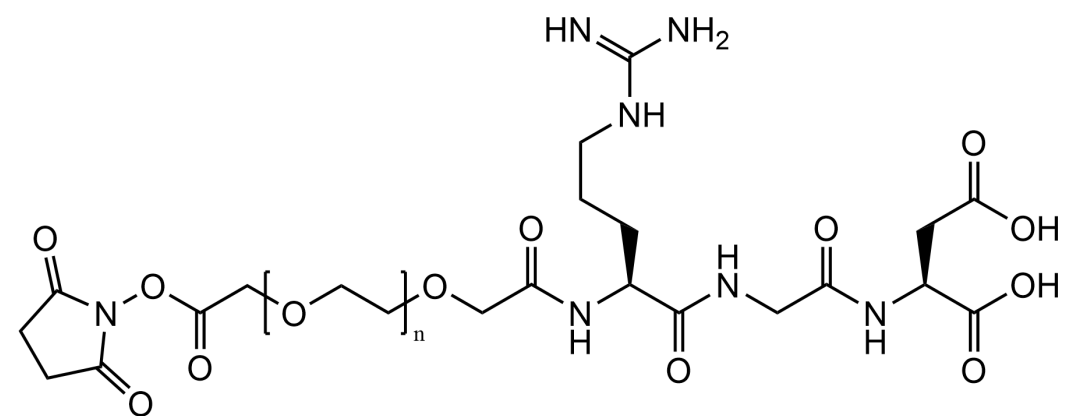 NHS-PEG2K-RGD，活性酯修饰的RGD-PEG2K