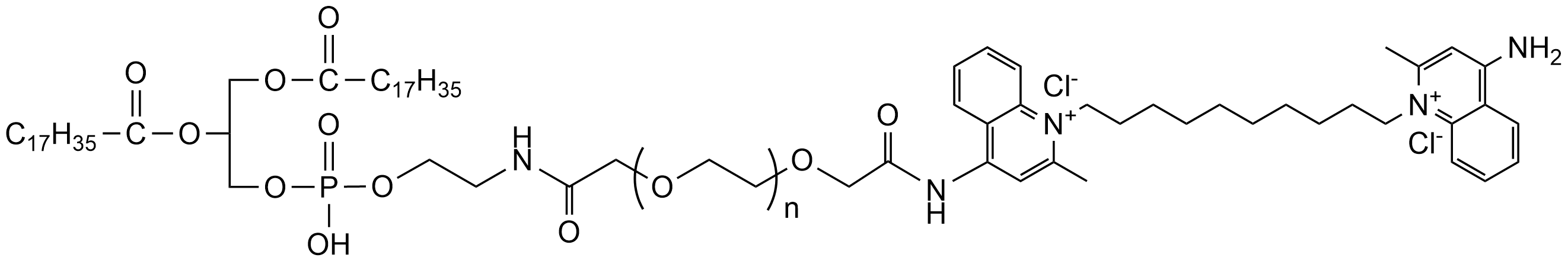 去甲喹铵修饰磷脂-聚乙二醇，DSPE-PEG-Dequalinium
