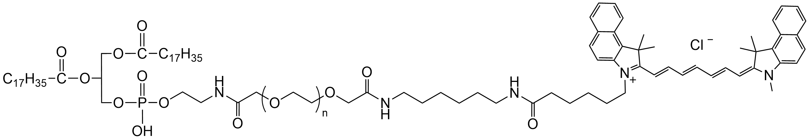 DSPE-PEG2000-CY7.5，Cy7.5标记的磷脂聚乙二醇衍生物