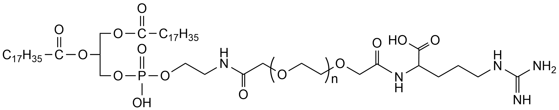 DSPE-PEG2K-L-Arg，磷脂-聚乙二醇-精氨酸