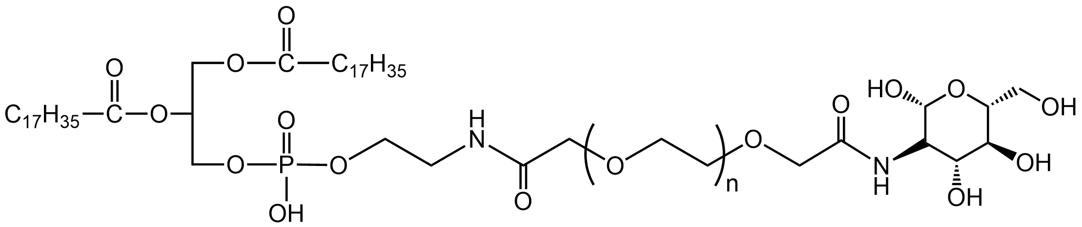 DSPE-PEG2000-Glucose，葡萄糖修饰磷脂-聚乙二醇衍生物