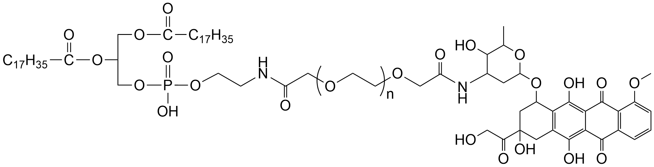 DSPE-PEG-DOX，磷脂-PEG-多柔比星药物
