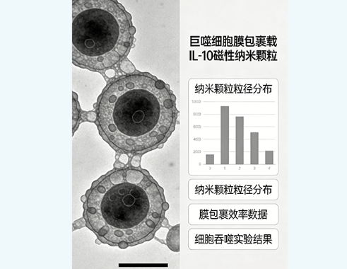 巨噬细胞膜包裹载IL-10仿生磁性纳米颗粒