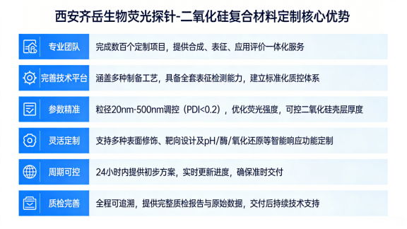 西安齐岳生物在荧光探针-二氧化硅复合材料定制服务优势