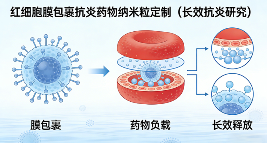 红细胞膜包裹*炎药物纳米粒定制