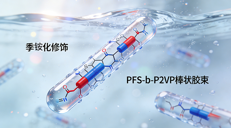 季铵化修饰PFS-b-P2VP棒状胶束 季铵化修饰PFS-b-P2VP棒状胶束