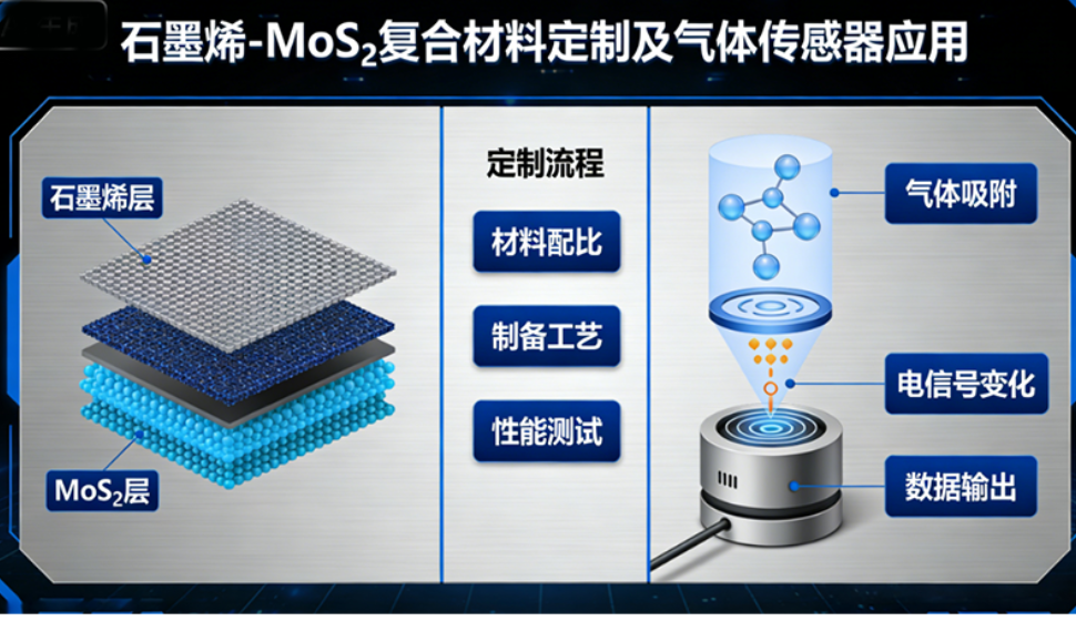 石墨烯-MoS₂复合材料定制及气体传感器应用 石墨烯-MoS₂复合材料定制及气体传感器应用