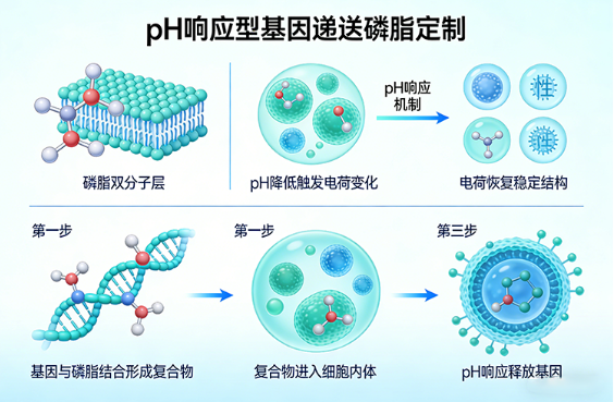 pH响应型基因递送磷脂定制