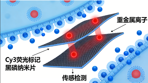 Cy3荧光标记黑磷纳米片用于重金属离子传感检测