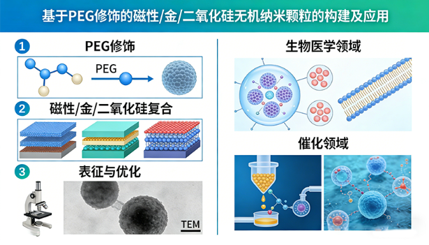 基于PEG修饰的磁性/金/二氧化硅无机纳米颗粒的构建及应用