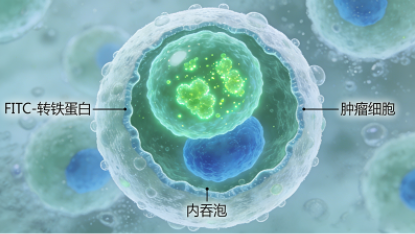 FITC-转铁蛋白肿瘤细胞内吞研究