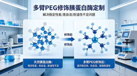 多臂PEG修饰胰蛋白酶定制