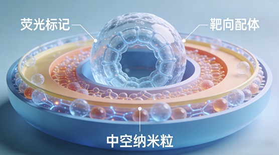 荧光标记/靶向配体修饰中空纳米粒定制