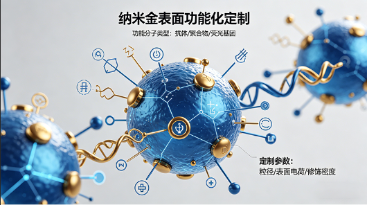 纳米金表面功能化定制：PEG / 氨基 / 巯基修饰 + 生物偶联一站式服务