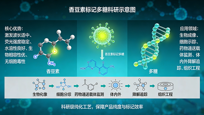 Coumarin（香豆素）标记多糖（Dextran、Chitosan、HA等）定制服务说明书